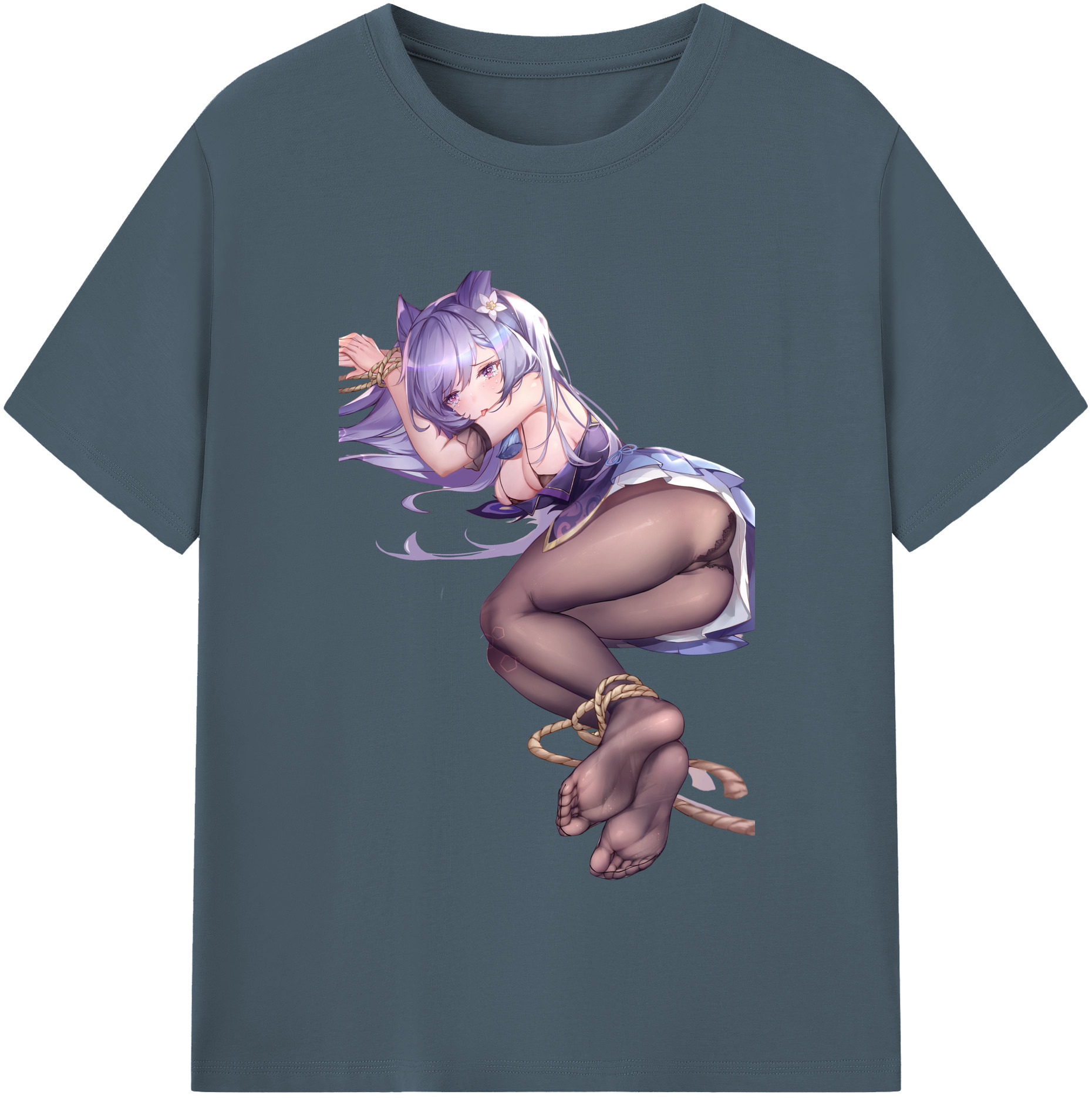 げんし神 刻晴 こくせい genshin Kokusei 綿100％半袖Tシャツ（フロントプリント）